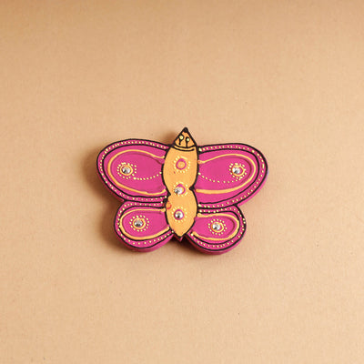  Butterfly - Abstract Pastel Handpainted Wooden Magnet 