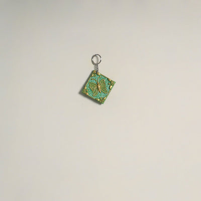 Butterfly - handpainted clay art keychain 25 - handcrafted