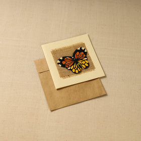 Butterfly - Handpainted Handmade Paper Greeting Card 