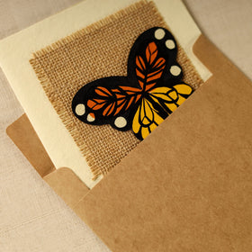 Butterfly - Handpainted Handmade Paper Greeting Card