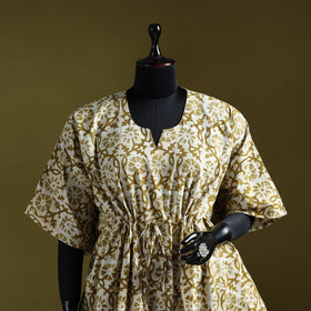 Hand batik cotton medium kaftan 28 - handcrafted