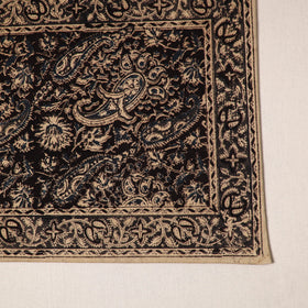 Black - natural dyed pedana kalamkari cotton table mat 10