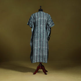 Hand batik cotton long kaftan 29 - handcrafted