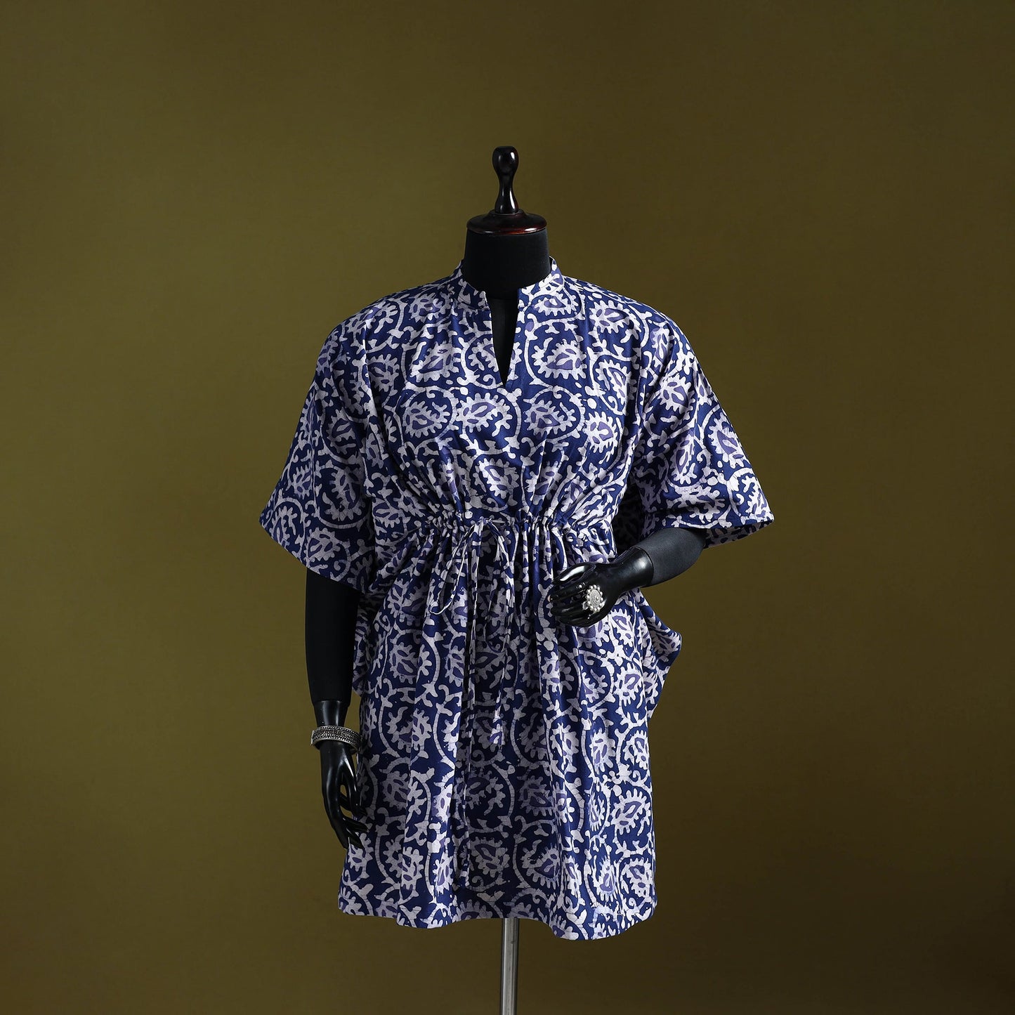 Hand batik cotton medium kaftan 30 - handcrafted