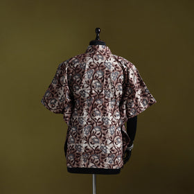 Hand batik cotton short kaftan 22 - handcrafted