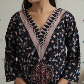  Block Printed Cotton Ajrakh Kurta Set 