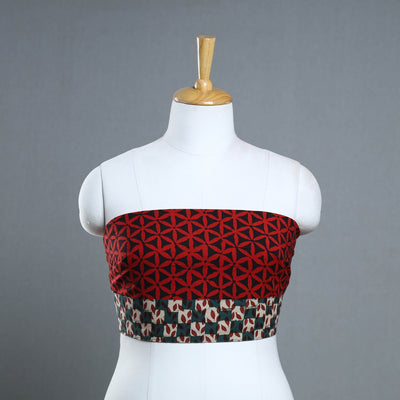 Red - cotton pipad blouse piece 171 - handcrafted