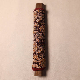 Brown Kalamkari Block Printed Fridge Top Cover with Handle Cover
