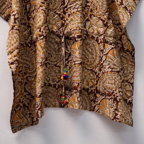Brown Kalamkari Block Print Cotton Kids Kaftan (3-4 Years)