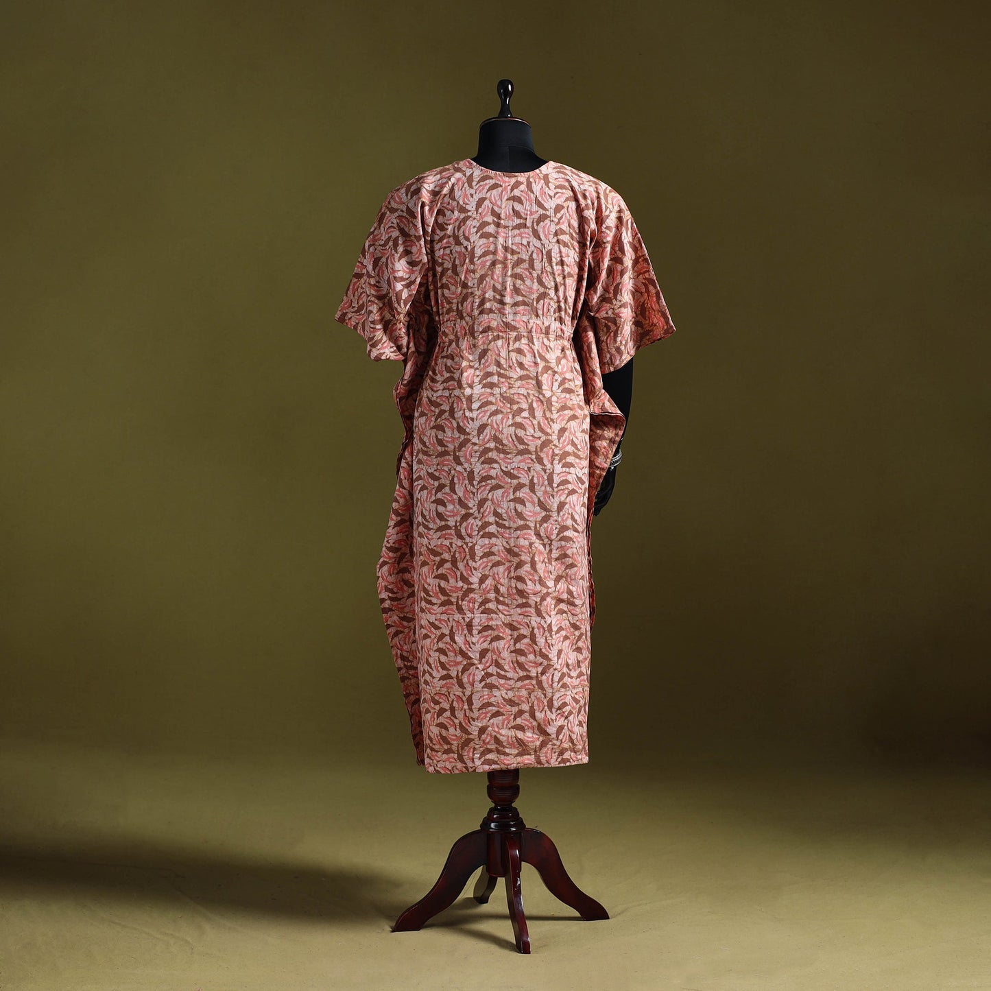 Hand batik cotton long kaftan 07 - handcrafted