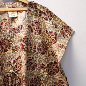 Beige - kalamkari cotton kids kaftan (3-4 years) 62