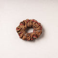   Kalamkari Block Printed Cotton Elastic Rubber Band/Scrunchie 
