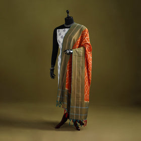 Handloom mercerised cotton pochampally ikat dupatta 06