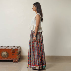  Bagru Block Printed 24 Kali Patchwork Cotton Long Skirt 16 Online at iTokri.com