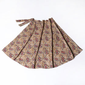  Kalamkari Block Print Cotton Wrap Around Skirt 