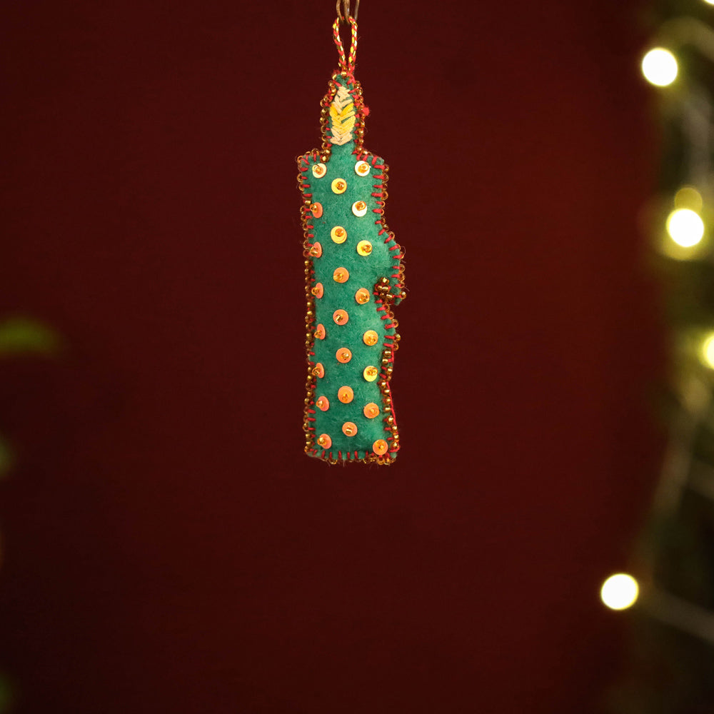  Buy Bird - Handmade Felt & Beadwork Christmas Ornament 