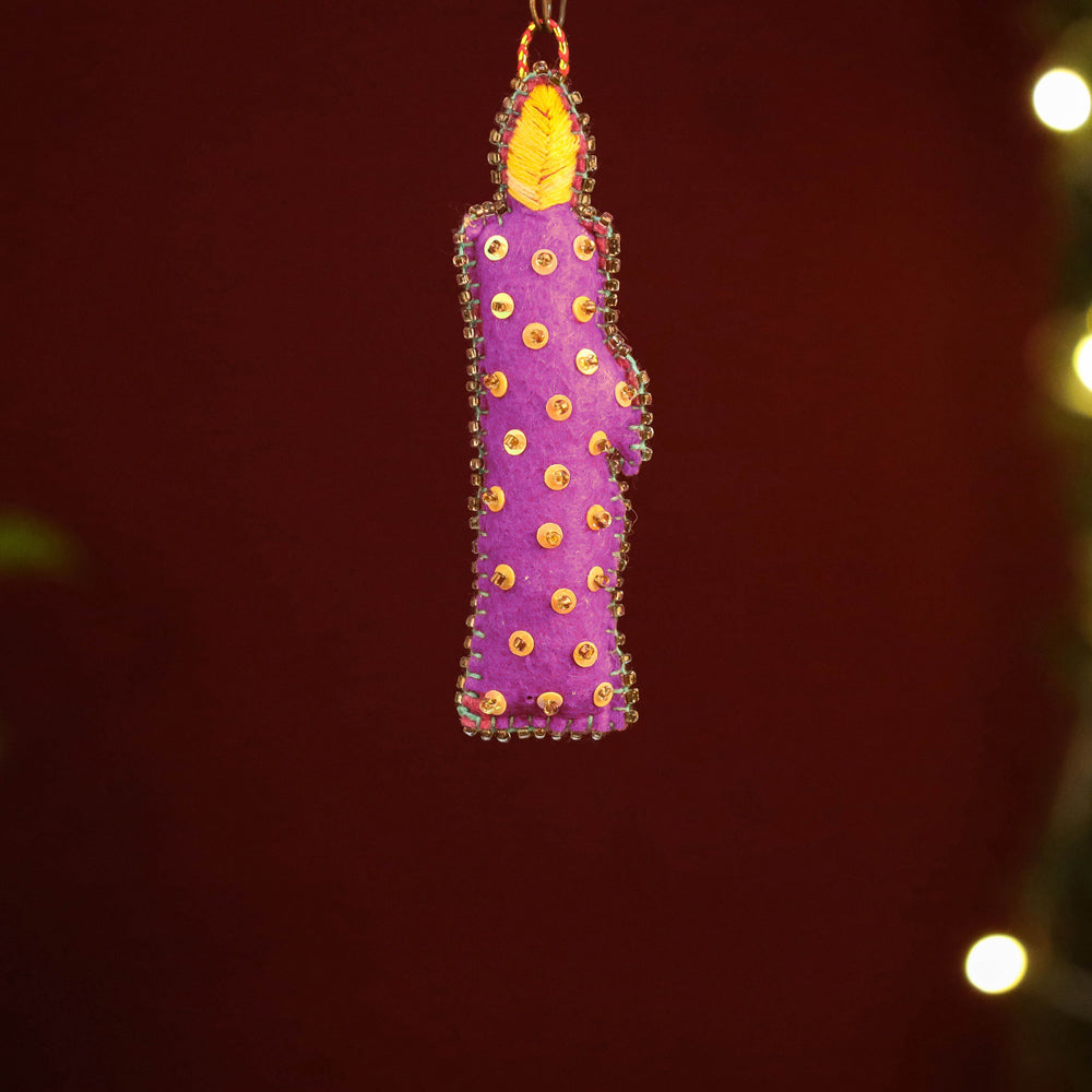  Buy Bird - Handmade Felt & Beadwork Christmas Ornament 