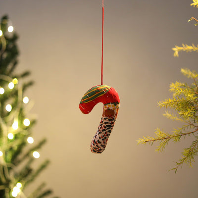 Candy Cane - Handcrafted Stuffed Christmas Ornament