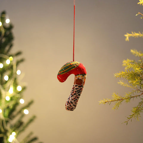 Candy Cane - Handcrafted Stuffed Christmas Ornament