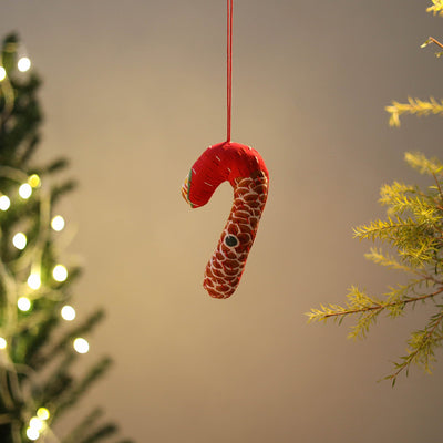 Candy Cane - Handcrafted Stuffed Christmas Ornament