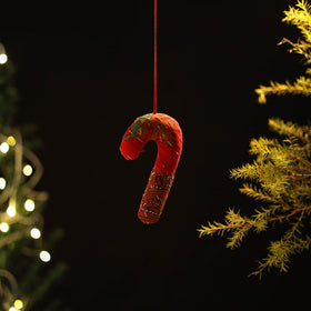 Candy Cane - Handcrafted Stuffed Christmas Ornament