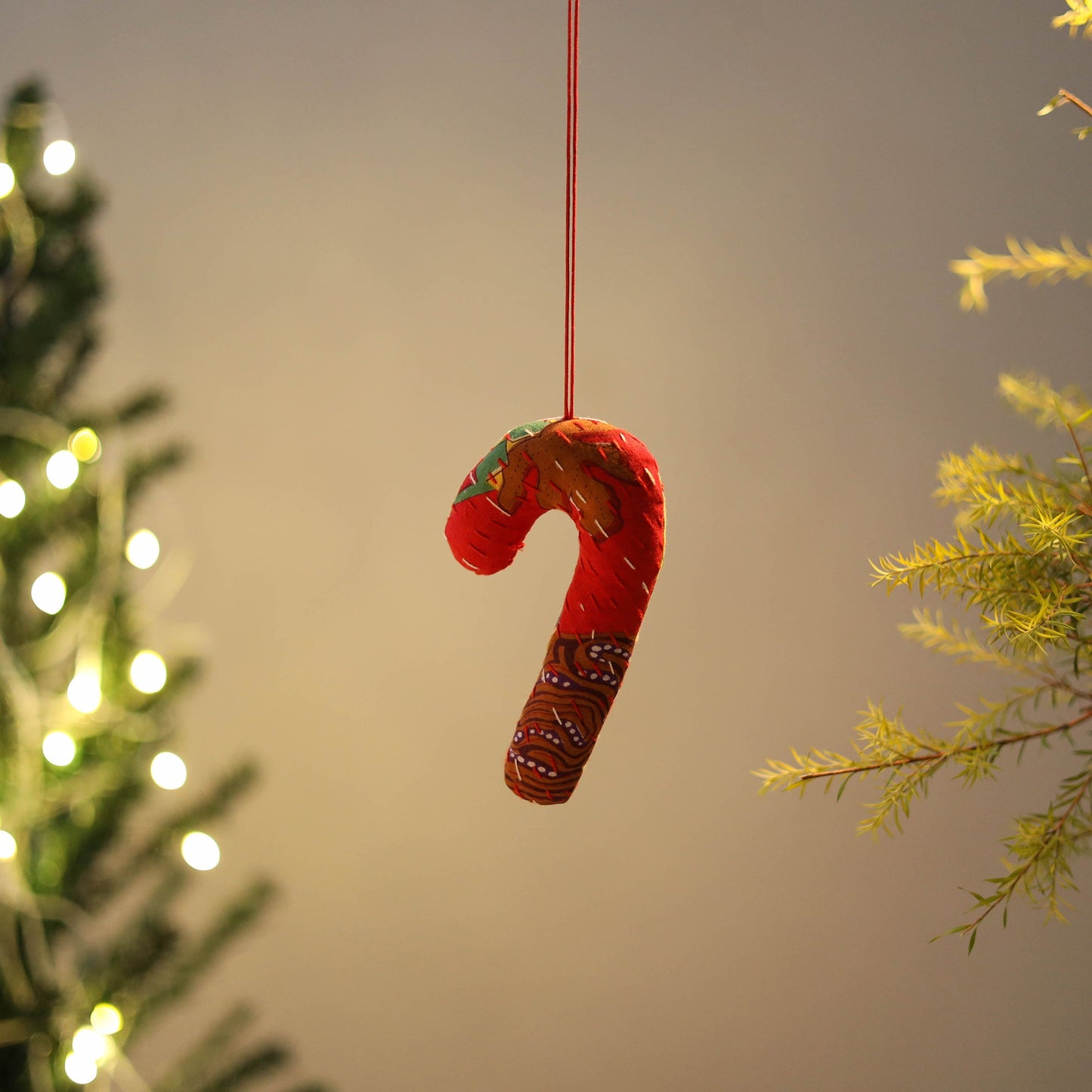 Candy Cane - Handcrafted Stuffed Christmas Ornament