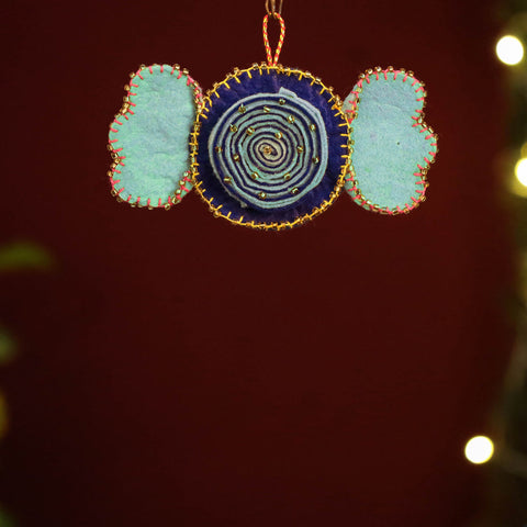  Buy Bird - Handmade Felt & Beadwork Christmas Ornament 