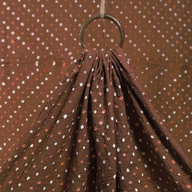 Caramel brown kutch bandhani tie-dye cotton fabric