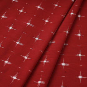  Red Pochampally Double Ikat Fabric Online in India