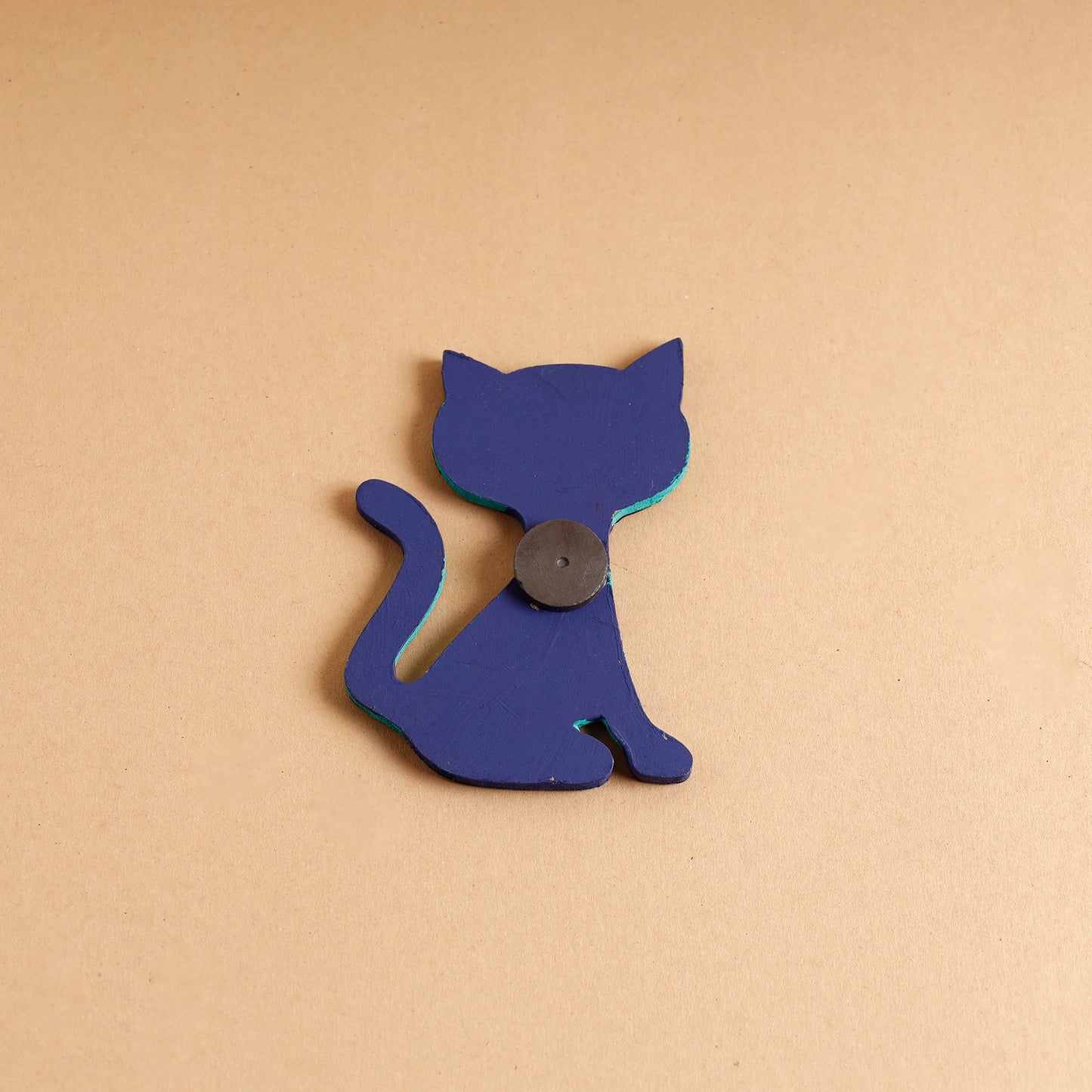  Cat - Abstract Pastel Handpainted Wooden Magnet 