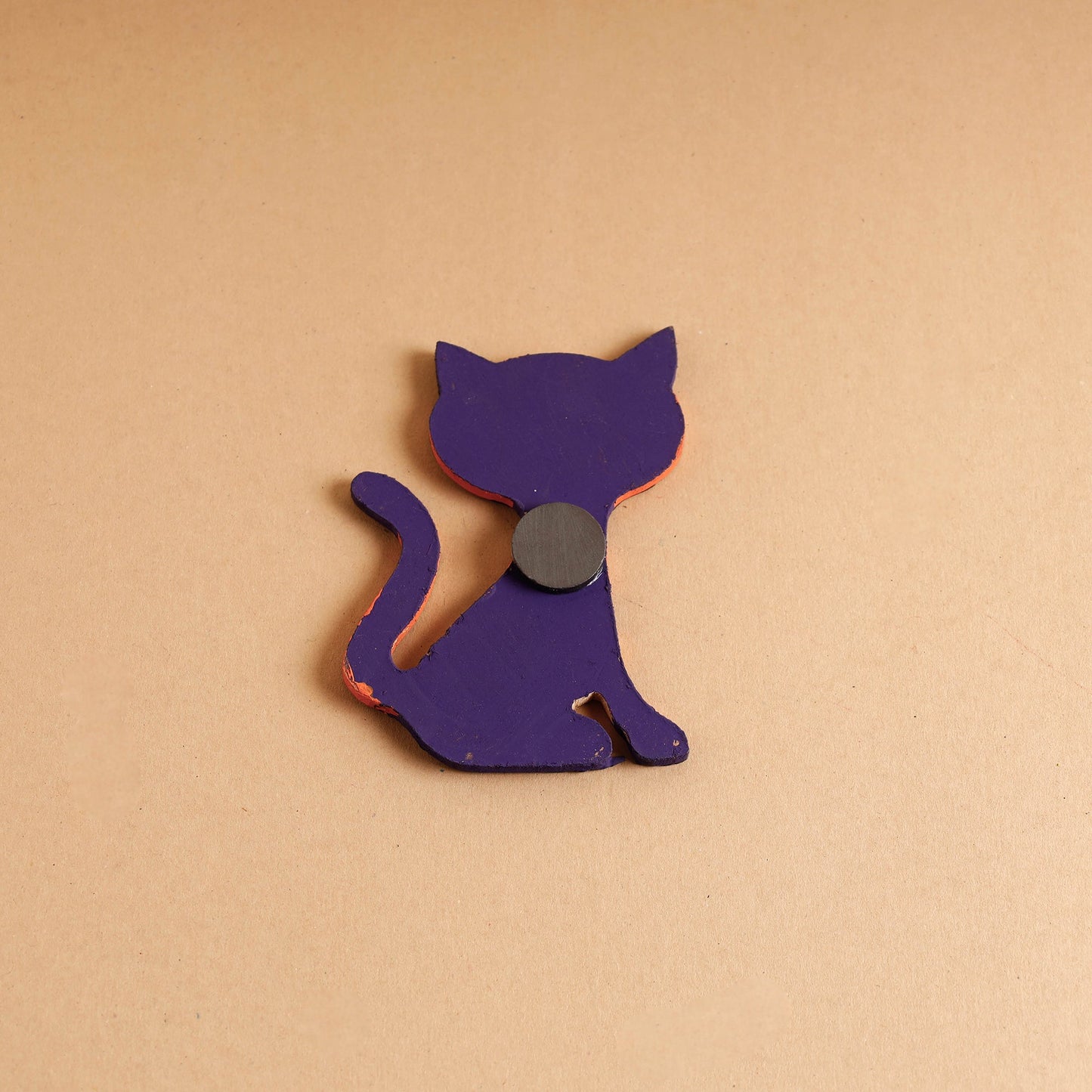  Cat - Abstract Pastel Handpainted Wooden Magnet 