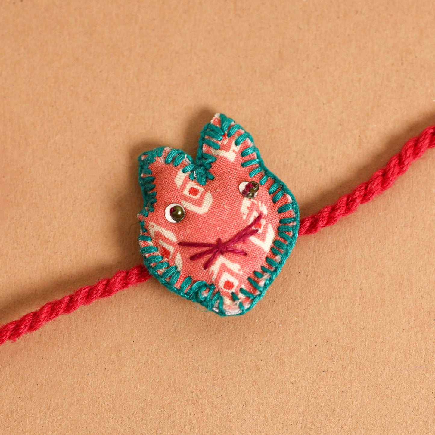  Cat - Handmade Threadwork Kids Rakhi 