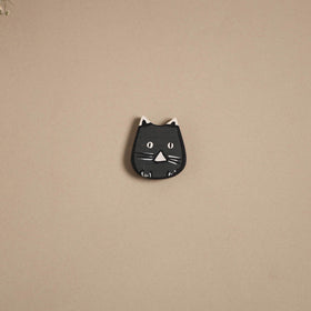 Cat - kerala mural handpainted bamboo fridge magnet 01