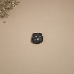 Cat - kerala mural handpainted bamboo fridge magnet 01