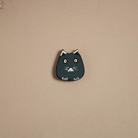 Cat - kerala mural handpainted bamboo fridge magnet 03