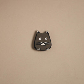Cat - kerala mural handpainted bamboo fridge magnet 04