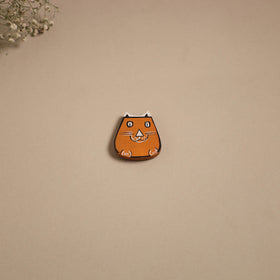 Cat - kerala mural handpainted bamboo fridge magnet 06