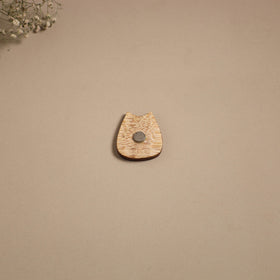 Cat - kerala mural handpainted bamboo fridge magnet 07