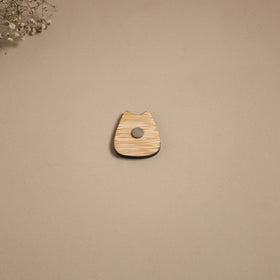 Cat - kerala mural handpainted bamboo fridge magnet 10