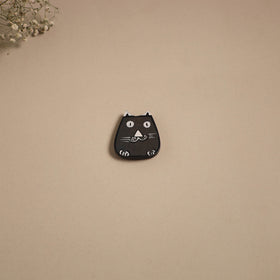 Cat - kerala mural handpainted bamboo fridge magnet 10