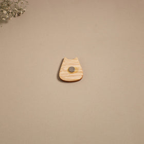 Cat - kerala mural handpainted bamboo fridge magnet 11