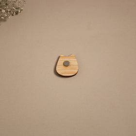 Cat - kerala mural handpainted bamboo fridge magnet 16