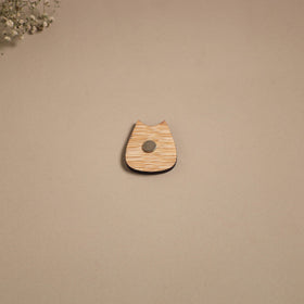 Cat - kerala mural handpainted bamboo fridge magnet 17