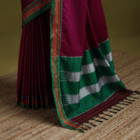 Silk cotton khun saree with ilkal pallu chikki paras border