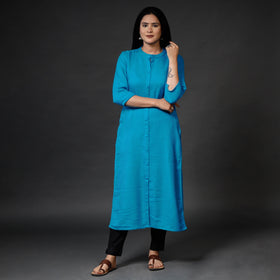  Kumaun Handwoven Straight Merino Woolen Kurta for Women