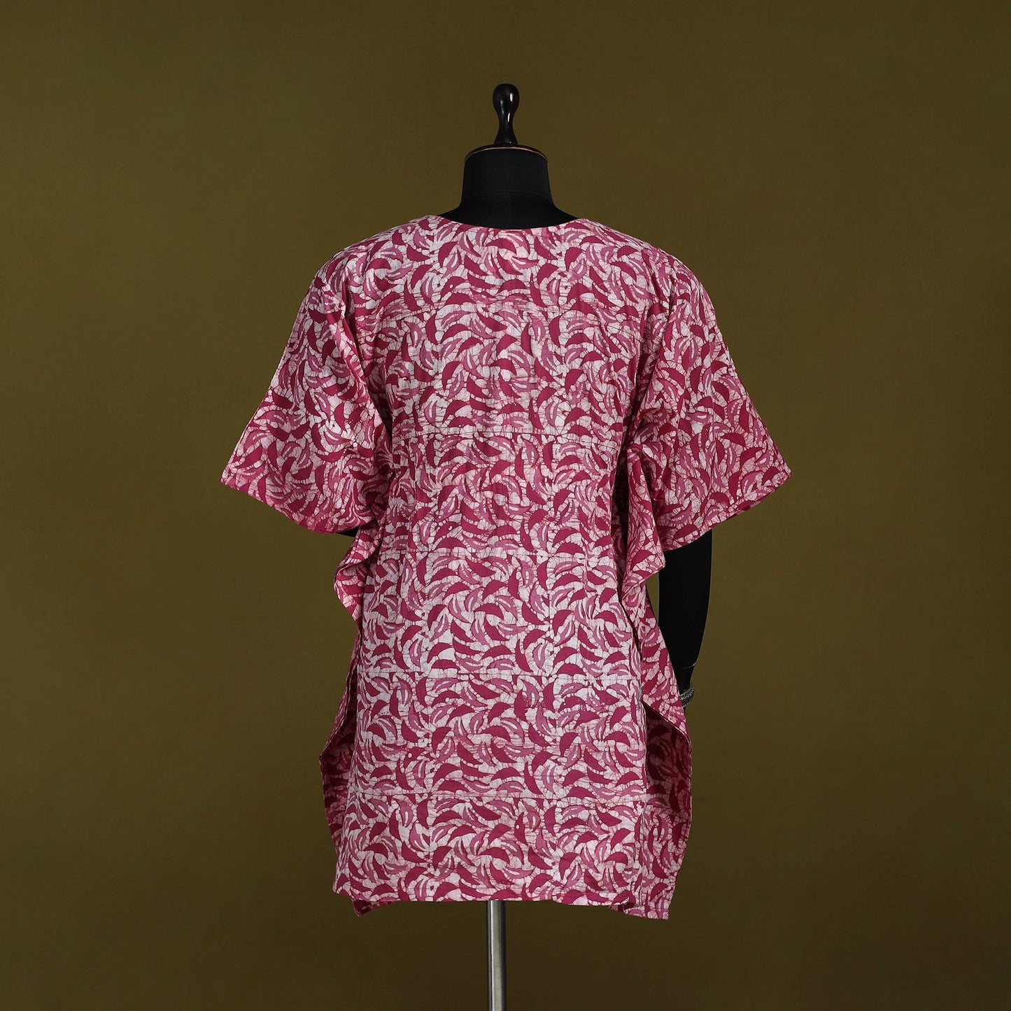 Hand batik cotton medium kaftan 50 - handcrafted