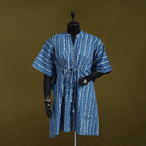 Hand batik cotton medium kaftan 71 - handcrafted