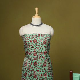 Chain stitch aari embroidered merino wool 3pc unstitched