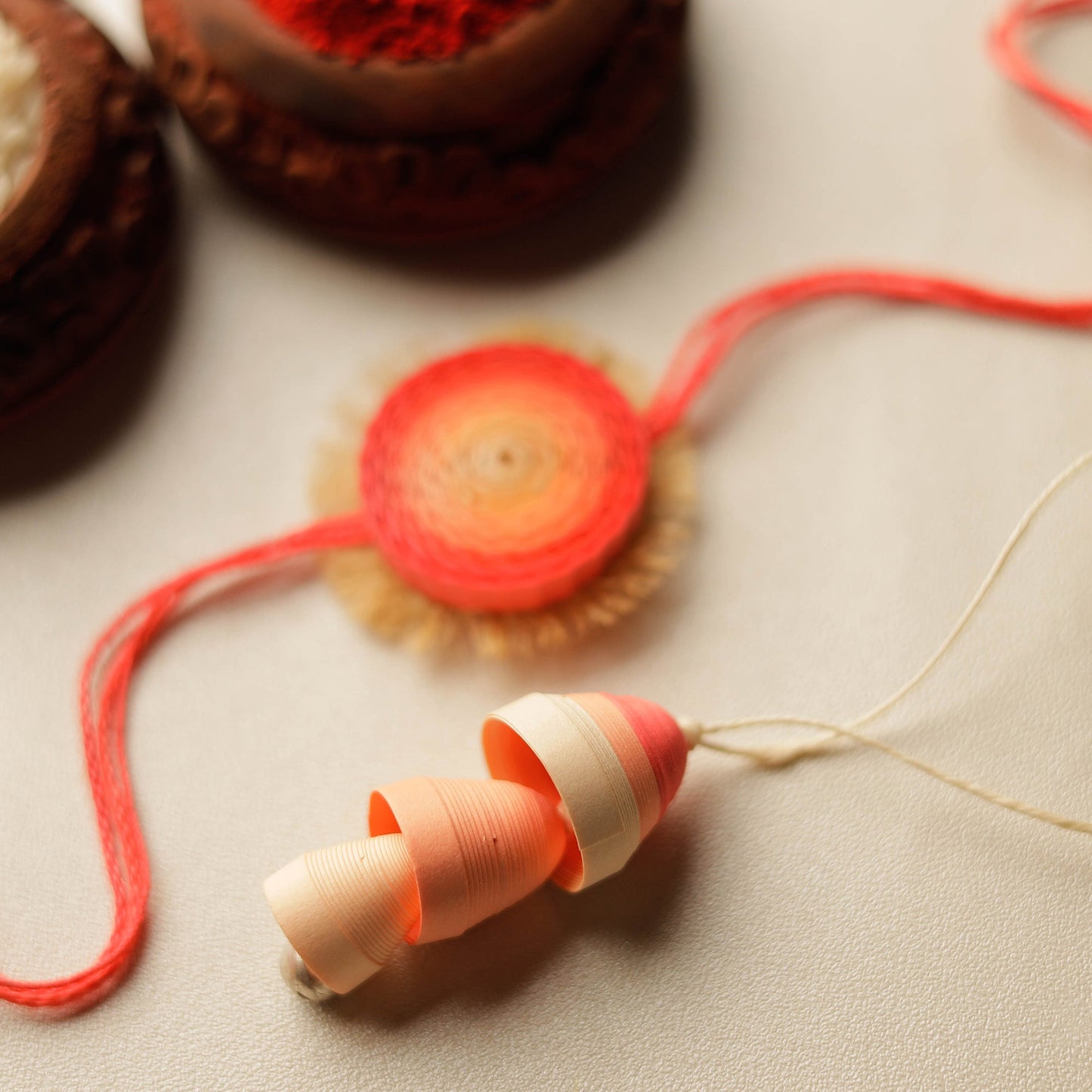  Handmade Paper Quilling Rakhi & Lumba Set 52 