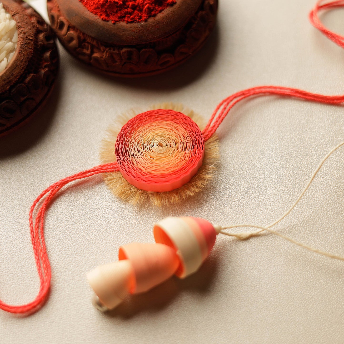  Handmade Paper Quilling Rakhi & Lumba Set 52 